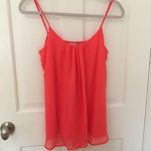 Chiffon tank, size M,VGUC,rosy orange